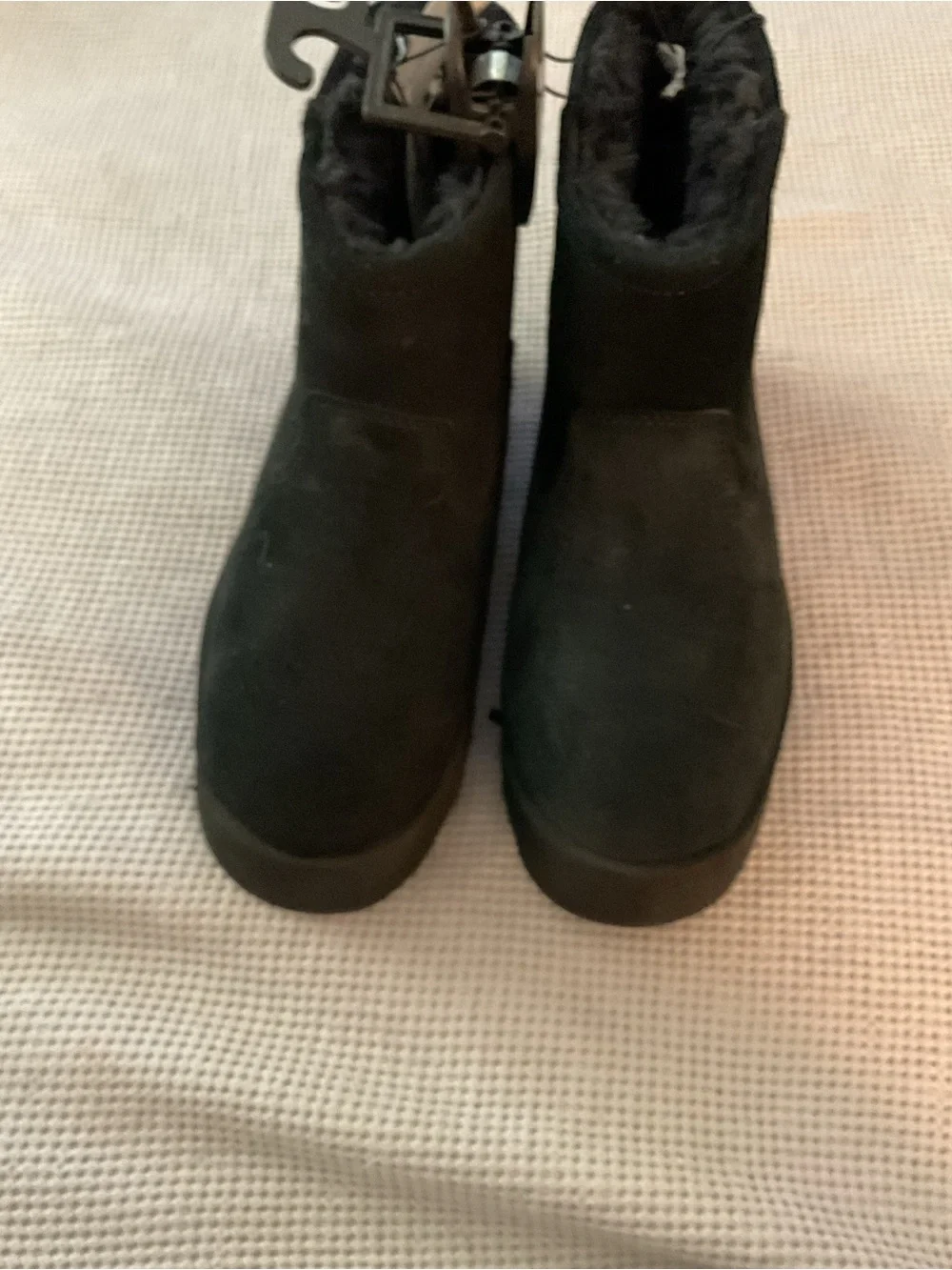 Women's Black Fleece-Lined Ankle Boots